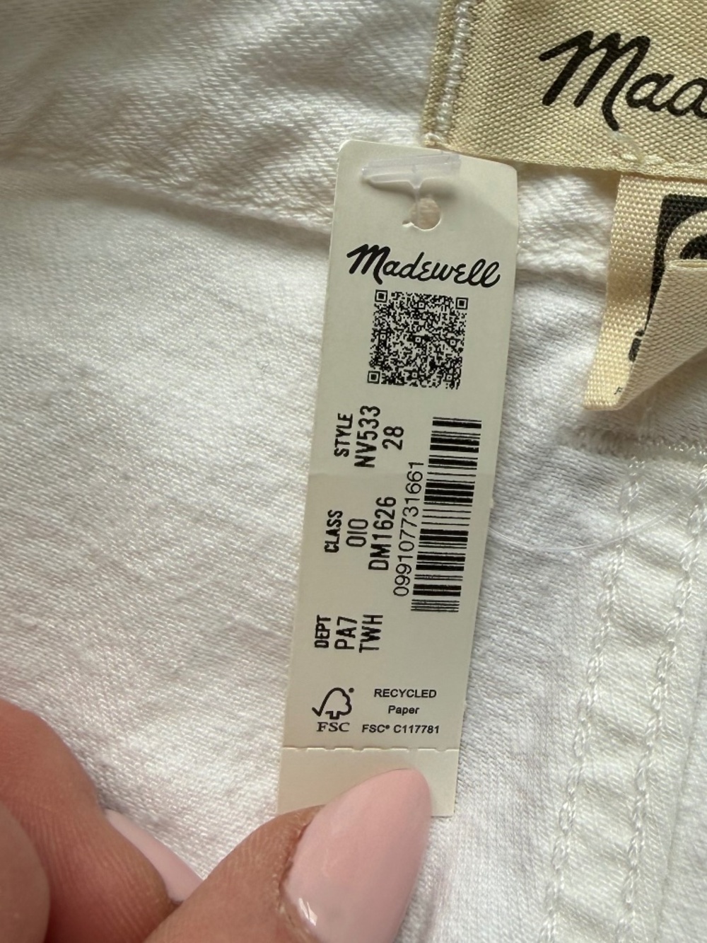 NWT Madewell The Darted Barrel-Leg Jean in Vintage Canvas - 28 - Picture 13 of 16